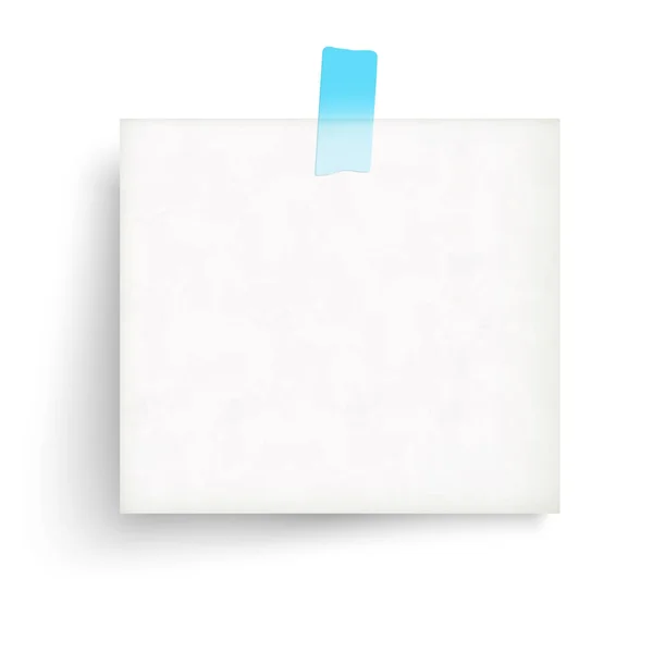 Cuadrado de papel en blanco pegado en plantilla de vector de palo — Vector de stock