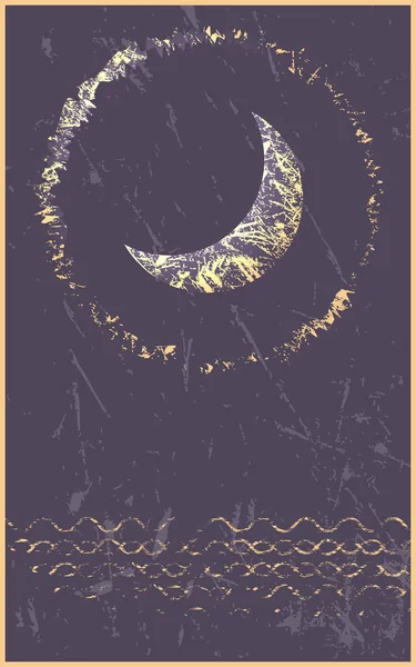 Pół księżyc mistyczny wektor ilustracja Grafika Wektorowa