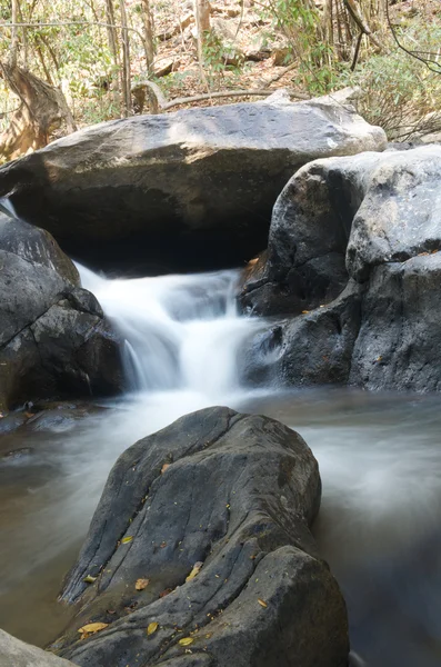 Vattenfall i djupa skogen — Stockfoto