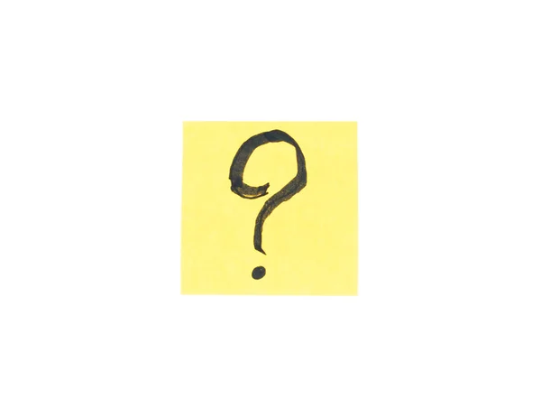 Question mark in post it note — Stock Photo, Image