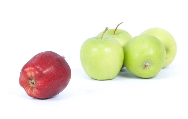 Manzana en blanco — Foto de Stock