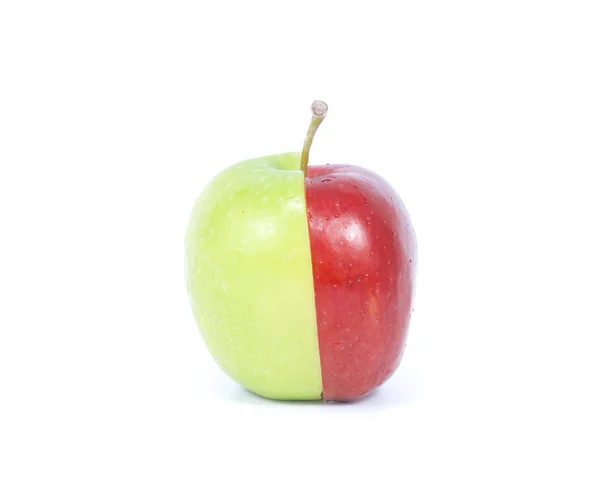 Apel pada putih — Stok Foto