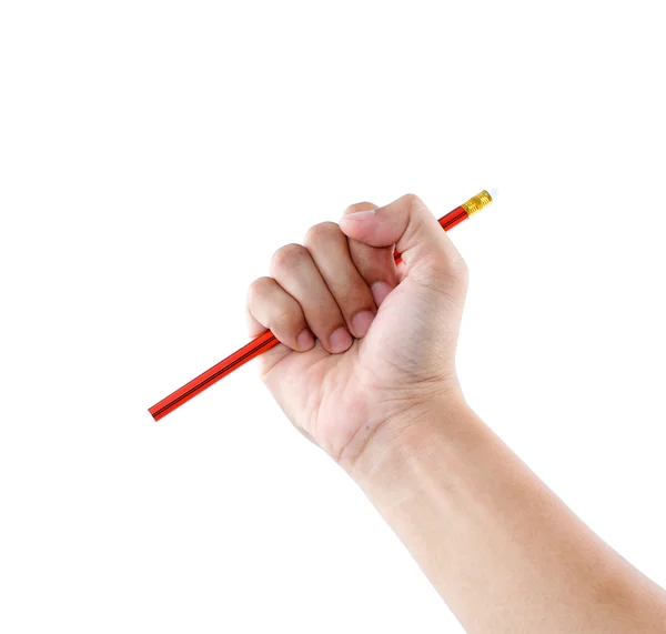 Hand holding pencil — Stock Photo, Image