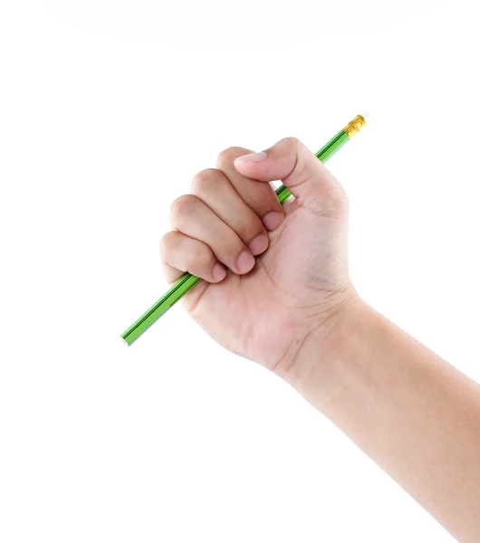 Hand holding pencil — Stock Photo, Image