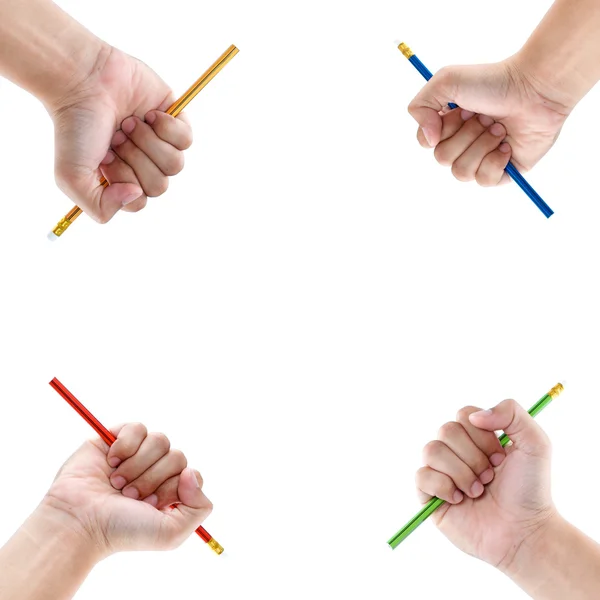 Hand holding pencil — Stock Photo, Image