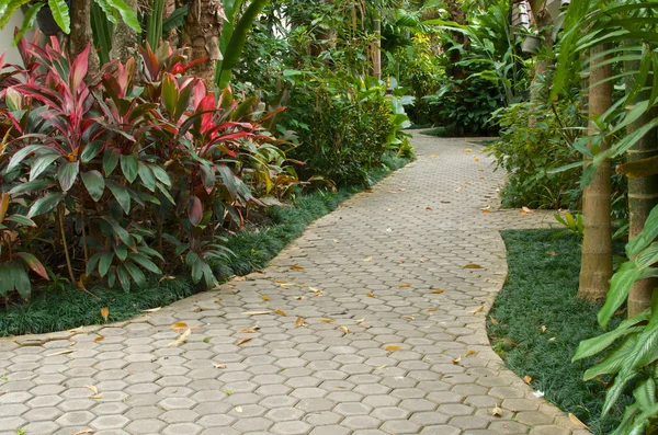 Stone block walk path — Stock Photo, Image