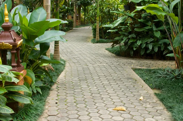 Stone block walk path — Stock Photo, Image