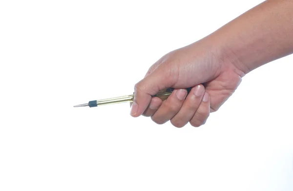 Hand holding screwdriver — Stock Photo, Image