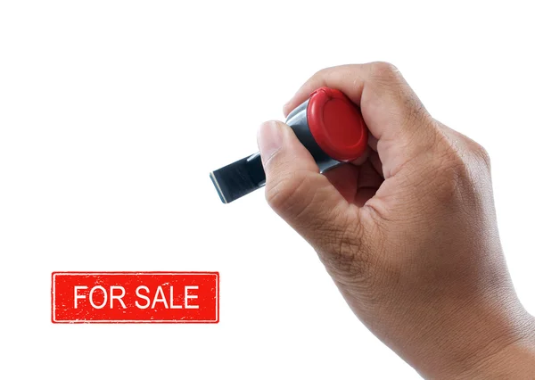 Hand hold for sale rubber stamp — Stock Photo, Image