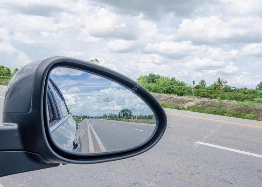 rear view of car mirror