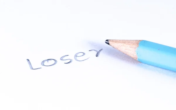 Write loser on white paper — Stock Photo, Image