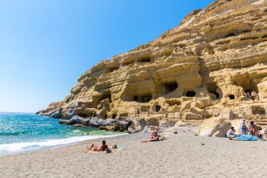 çakıllı plaj matala, Yunanistan