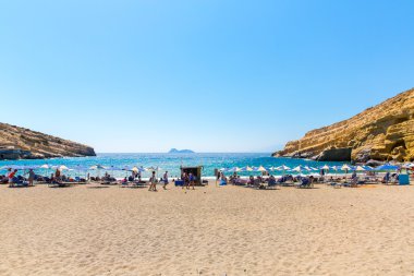 çakıllı plaj matala, Yunanistan crete.