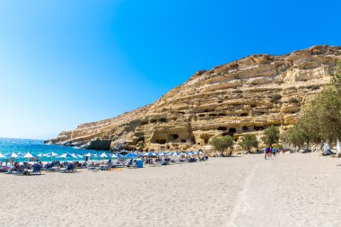 çakıllı plaj matala, Yunanistan crete.