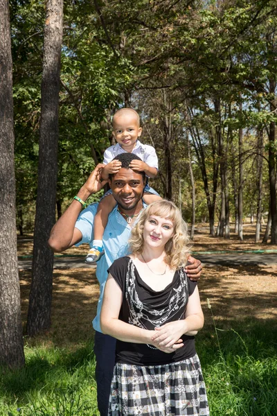 African American happy family — Stock Photo, Image