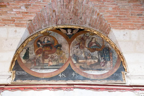 Arequipa kilisede freskler — Stok fotoğraf