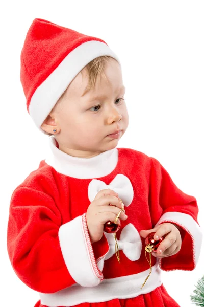 Child girl  Santa — Stock Photo, Image