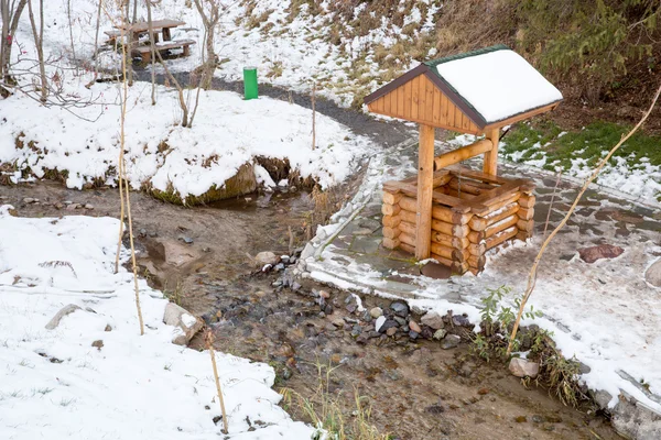 Lyžařské středisko lesní pohádka poblíž města Almaty, Kazachstán — Stock fotografie