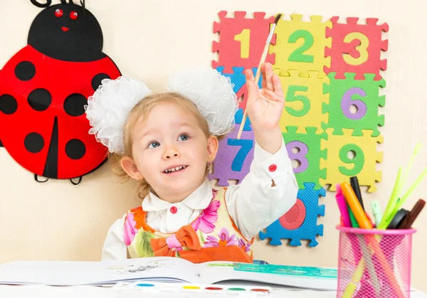 Criança menina desenho — Fotografia de Stock