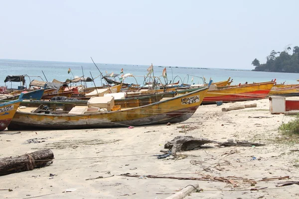 Barcos y playas en Andamans — Foto de Stock