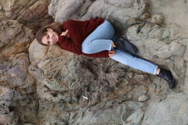 Parktaki Güzel Rus Modelinin Fotoğrafı