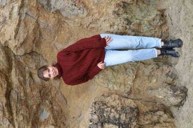 Parktaki Güzel Rus Modelinin Fotoğrafı