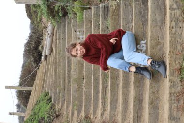 Parktaki Güzel Rus Modelinin Fotoğrafı