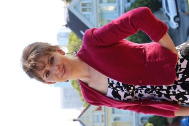 Parktaki Güzel Rus Modelinin Fotoğrafı