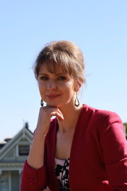 Parktaki Güzel Rus Modelinin Fotoğrafı