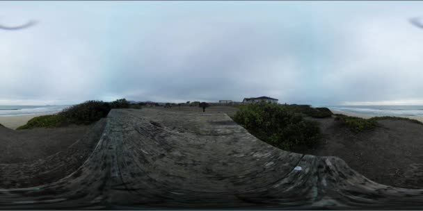 Praia Meia Lua Baía 360 — Vídeo de Stock