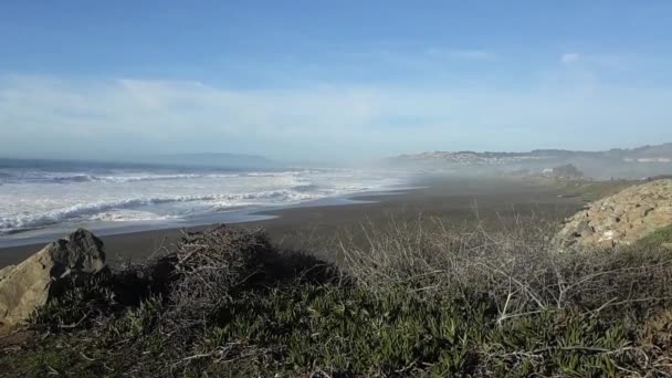 Praias Mori Point Califórnia — Vídeo de Stock