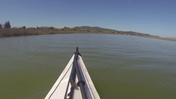 Paddling Gallinas Creek California — Video Stock