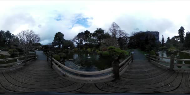 Central Park San Mateo California Daki Japon Çay Bahçeleri — Stok video