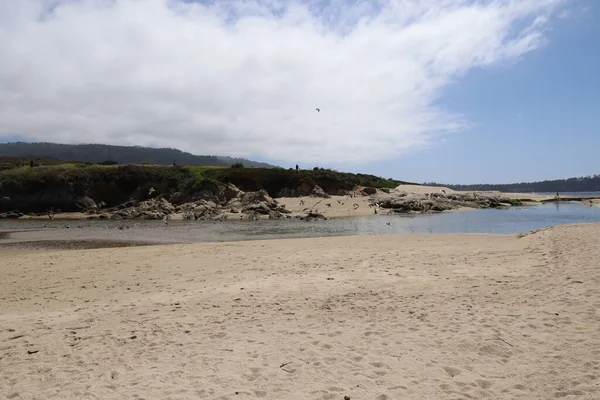 Пісок Небо Пляж Кармел Каліфорнія — стокове фото