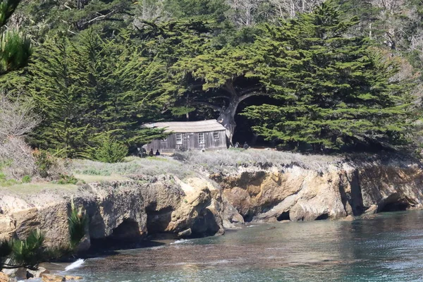 Kameny Pláže Obloha Státním Parku Point Lobos Kalifornii — Stock fotografie