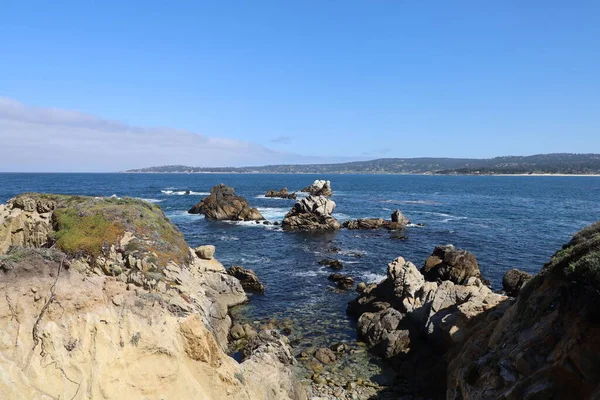 Klippor Stränder Och Himmel Point Lobos State Park Kalifornien — Stockfoto