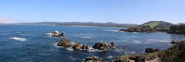 Skały Plaże Niebo Point Lobos State Park Kalifornii — Zdjęcie stockowe