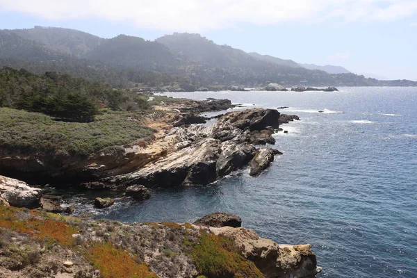 Klippor Stränder Och Himmel Point Lobos State Park Kalifornien — Stockfoto