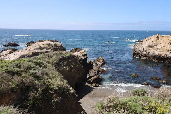 Rochers Plages Ciel Dans Parc État Point Lobos Californie — Photo