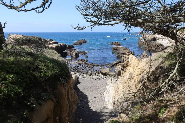 Batu Pantai Dan Langit Point Lobos State Park California — Stok Foto