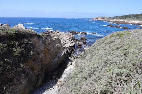 Klippor Stränder Och Himmel Point Lobos State Park Kalifornien — Stockfoto