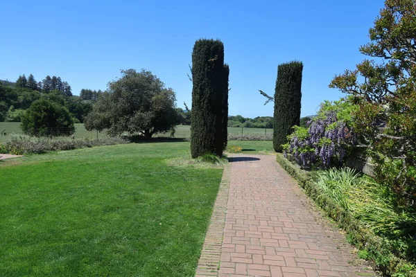 2021 Woodside Califórnia Vista Jardins Edifícios Propriedades Filoli — Fotografia de Stock