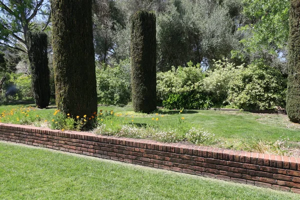 2021 Woodside California Veduta Dei Giardini Degli Edifici Delle Tenute — Foto Stock