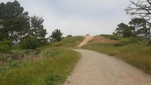 Fietskruis Marin Trail — Stockvideo