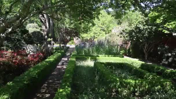 Bloemen Tuinen Filoli Estate Wood Side Californië — Stockvideo