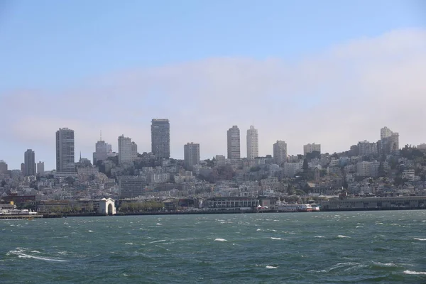 Foto Ciudad San Francisco Desde Ferry Alcatraz — Foto de Stock