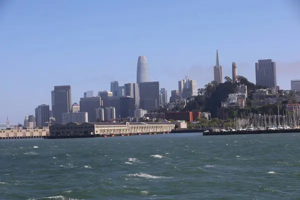 Foto Città San Francisco Dal Traghetto Alcatraz — Foto Stock