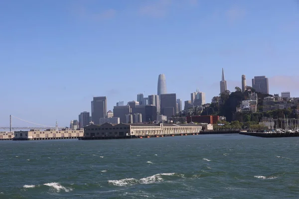 Foto Ciudad San Francisco Desde Ferry Alcatraz — Foto de Stock
