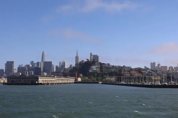 Foto Cidade São Francisco Balsa Para Alcatraz — Fotografia de Stock