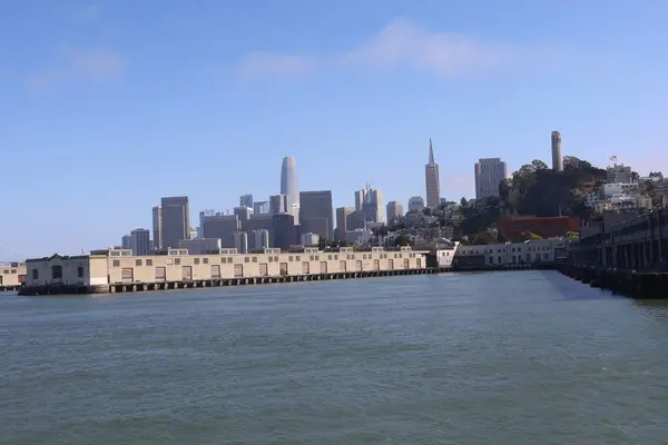 Foto Cidade São Francisco Balsa Para Alcatraz — Fotografia de Stock